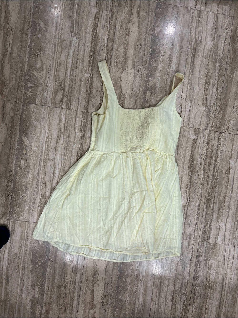 Princess Polly Pale Yellow Textured Sleeveless Mini Dress - Picture 5 of 5